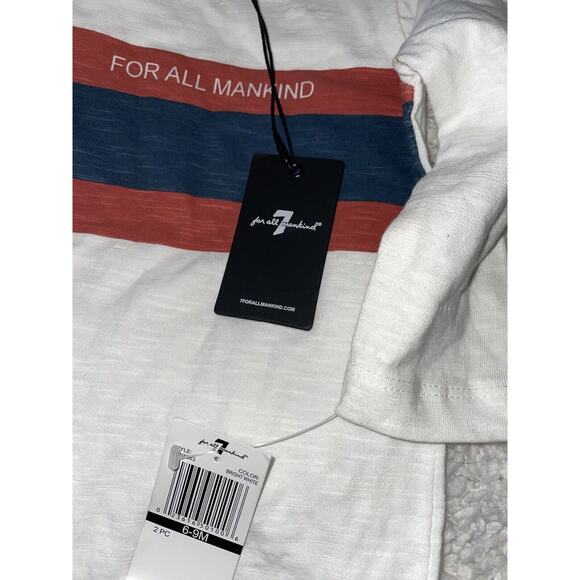 Seven For All Mankind Sz. 6/9 Mo. One Piece Romper. New W/ Tags. - Picture 3 of 8